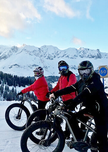 VTT neige / Fatbike - Activité d'hiver à la montagne - La Giettaz